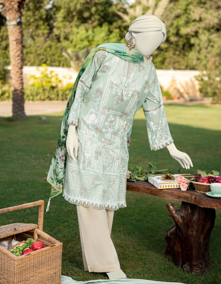 GREEN LAWN EMBROIDERED UNSTITCHED 2PC