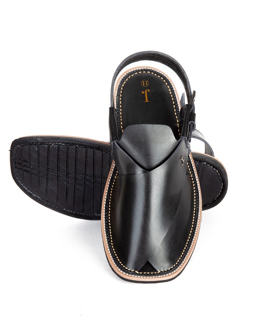 BLACK PESHAWARI SANDALS