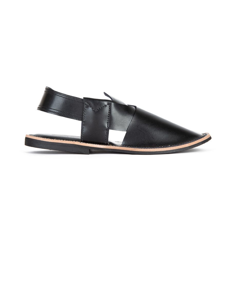 BLACK PESHAWARI SANDALS