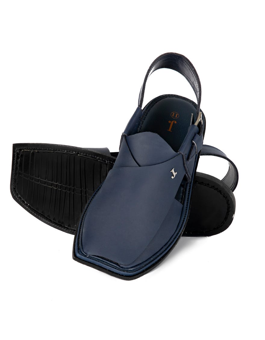 BLUE PLAIN PESHAWARI SANDALS