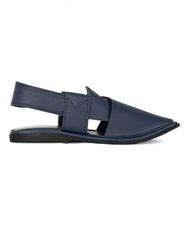 BLUE PLAIN PESHAWARI SANDALS