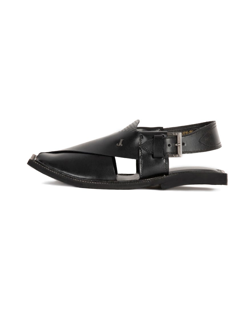 BLACK PESHAWARI SANDALS