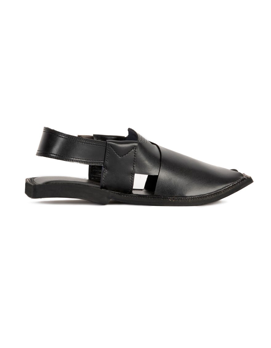 BLACK PESHAWARI SANDALS