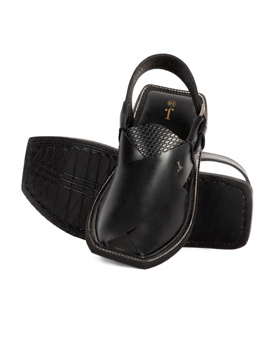 BLACK PESHAWARI SANDALS