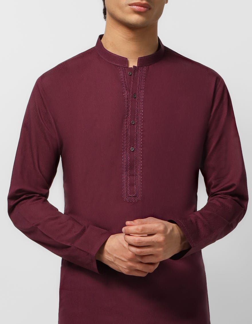 burgundy-cotton-casual-kurta-jtks20031