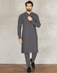 DARK GREY BLENDED UNSTITCHED KAMEEZ SHALWAR FABRIC | JJMS-2026