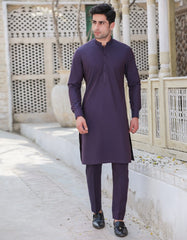 PURPLE COTTON UNSTITCHED KAMEEZ SHALWAR FABRIC | JJMS-2056