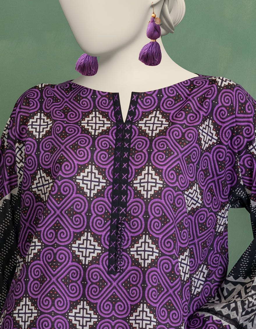 MULTICOLOR LAWN PRINTED UNSTITCHED 2PC