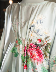 BLUE SILK EMBROIDERED 2PC STITCHED