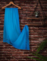 JSH-SHW-21-0027 FB/SOLID DYED SHAWL - BLUE