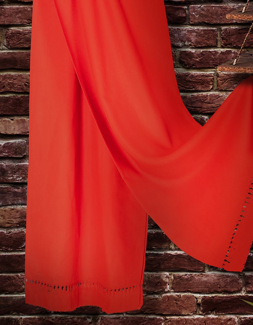 JSH-SHW-21-0027 FB/SOLID DYED SHAWL - RED