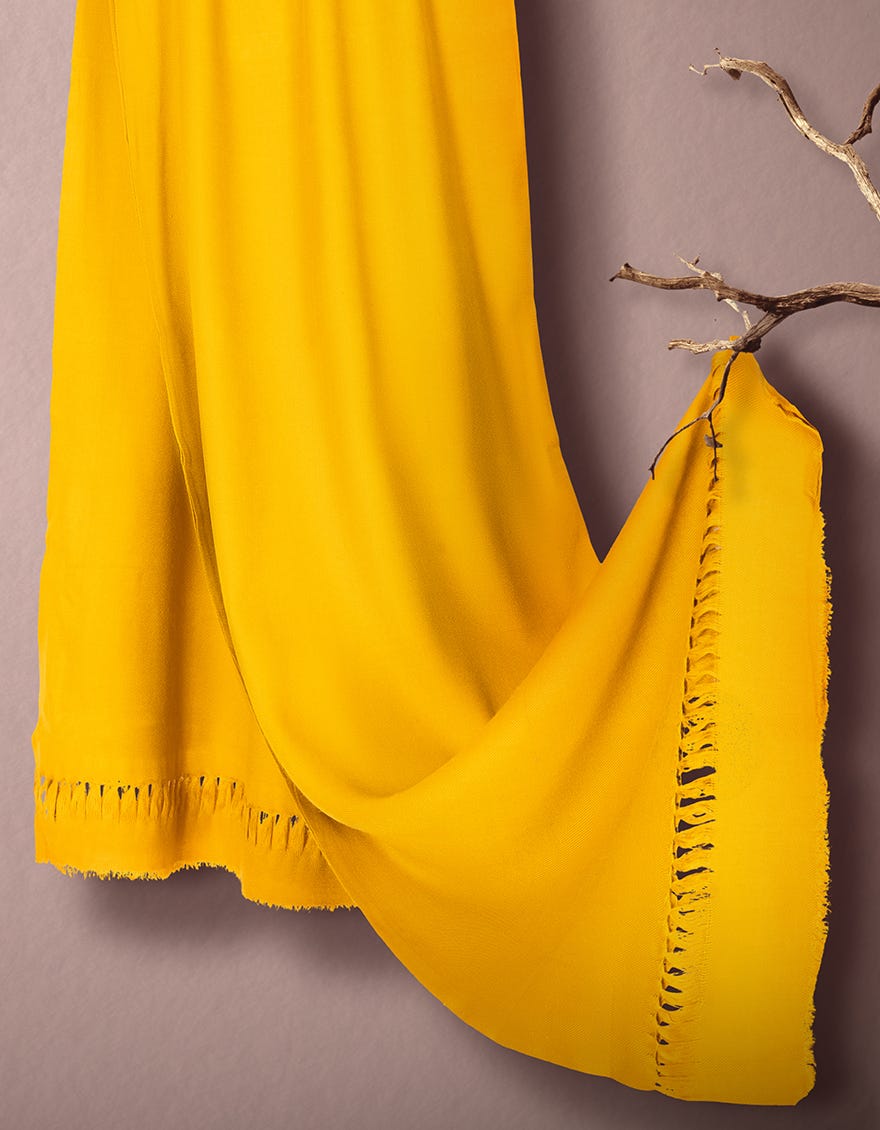 JSH-SHW-21-0027 FB/SOLID DYED SHAWL - MUSTARD