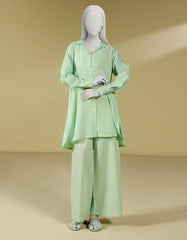 GREEN DOBBY DYED 2PC STITCHED