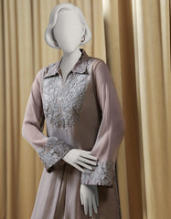 GREY CHIFFON EMBROIDERED 2PC STITCHED