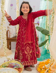 MAROON LAWN GIRLS 3PC | JGK-S-22-1918