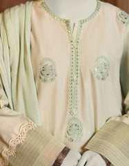 GREEN LAWN EMBROIDERED 3PC STITCHED | JLAWN-S-25-036