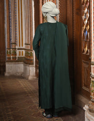 GREEN SCHIFFLI LAWN 3PC STITCHED | JLAWN-S-25-045