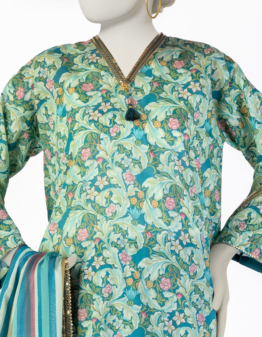 GREEN LAWN EMBROIDERED 3PC STITCHED
