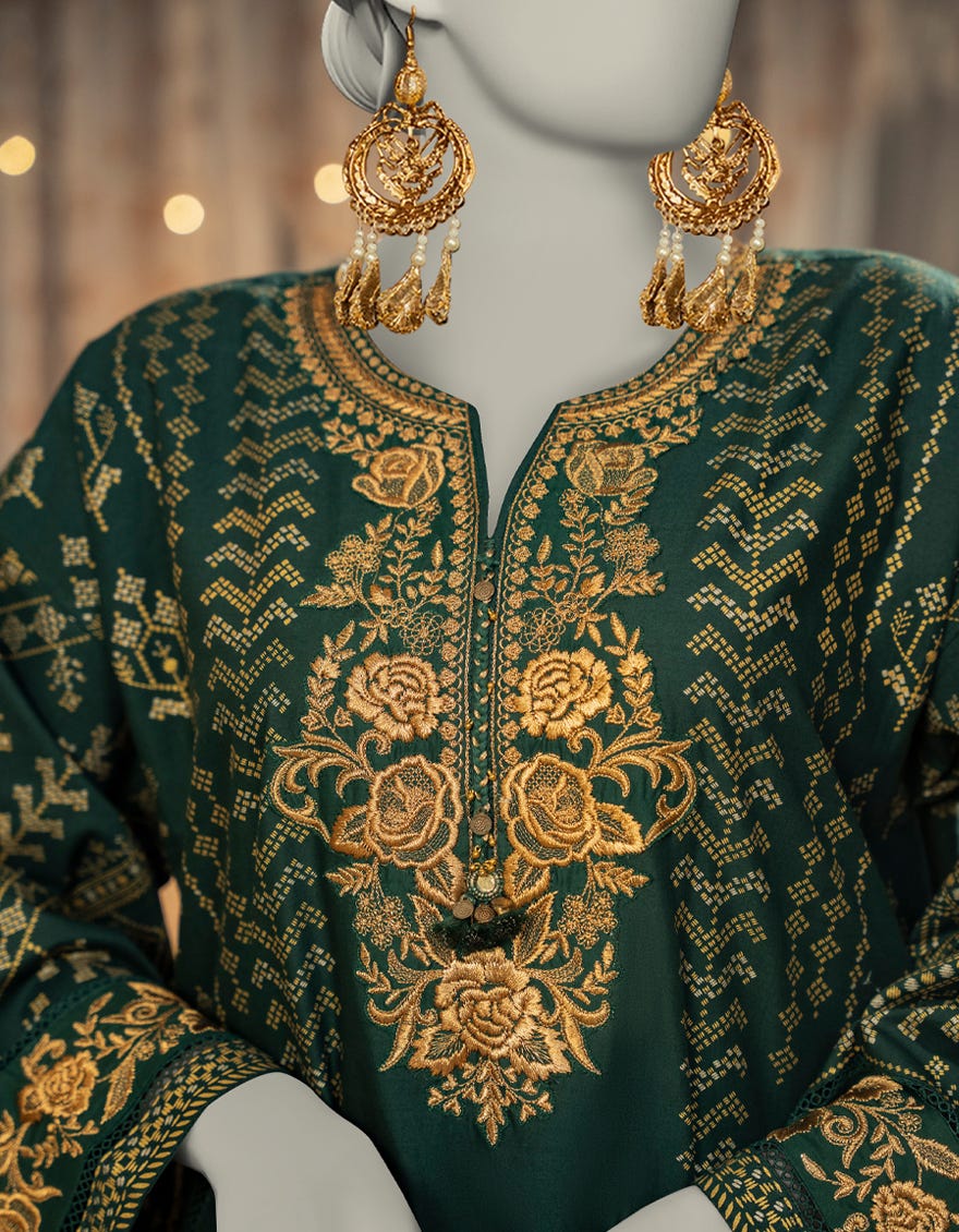 GREEN LAWN EMBROIDERED 3PC STITCHED