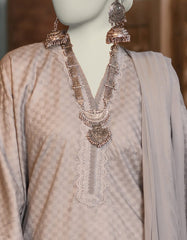 GREY DOBBY EMBROIDERED 2PC STITCHED | JLAWN-S-JDS-25-1008