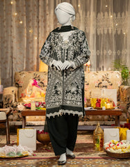 GREEN SILK EMBROIDERED 3PC STITCHED