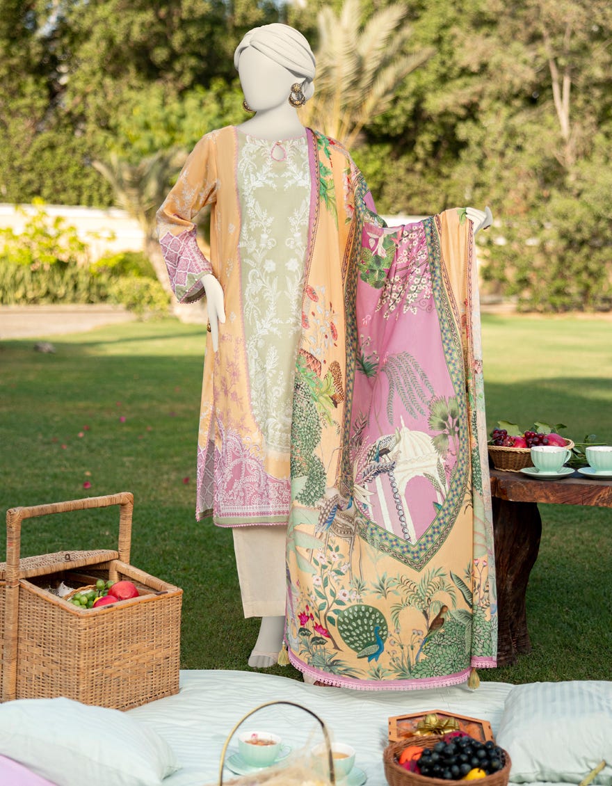 MULTICOLOR LAWN DIGITAL PRINTED UNSTITCHED 2PC