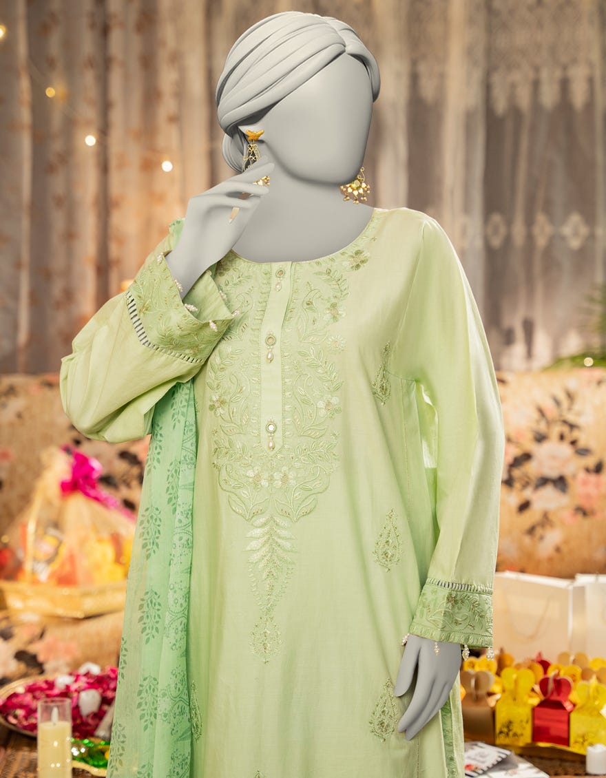 GREEN LAWN EMBROIDERED 3PC STITCHED