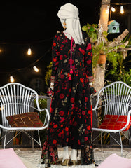 BLACK CHIFFON EMBROIDERED 2PC STITCHED