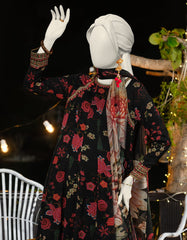 BLACK CHIFFON EMBROIDERED 2PC STITCHED