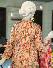 BEIGE CHIFFON EMBROIDERED 2PC STITCHED
