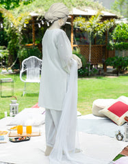 WHITE DYED SCHIFFLI 2PC STITCHED