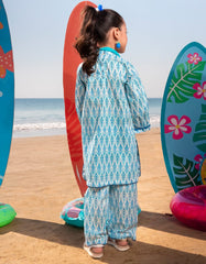 BLUE LAWN PRINTED 3PC | JGK-S-JGP-25-1506