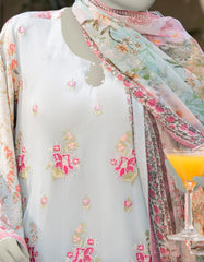 BLUE CHIFFON EMBROIDERED 3PC STITCHED