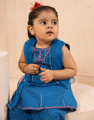 BLUE LAWN EMBROIDERED 3PC STITCHED