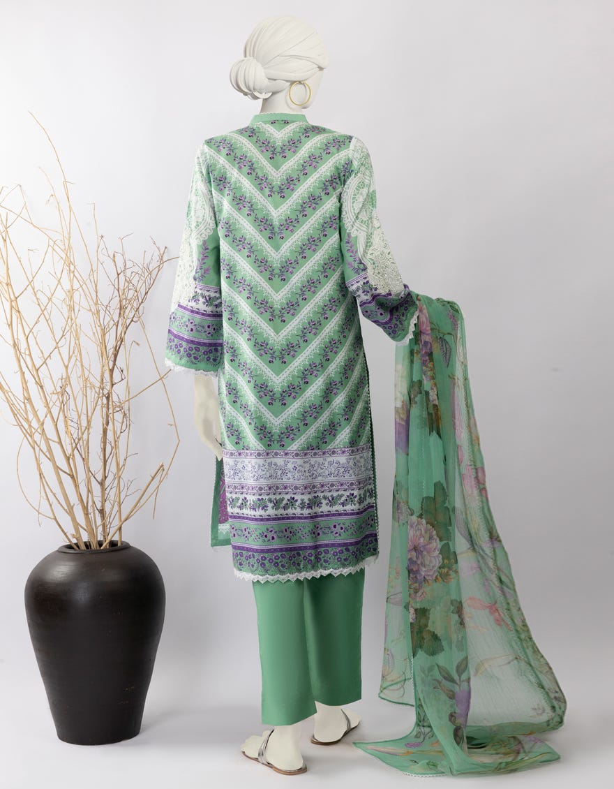 GREEN LAWN EMBROIDERED 3PC STITCHED
