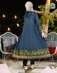 BLUE SILK DYED 3PC STITCHED