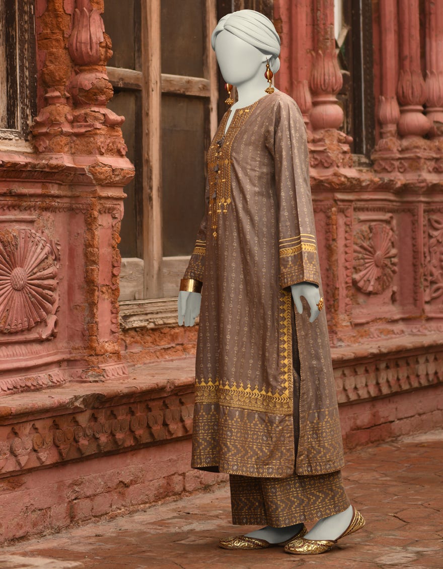 GREY LAWN EMBROIDERED 2PC STITCHED | JLAWN-S-JST-25-2004