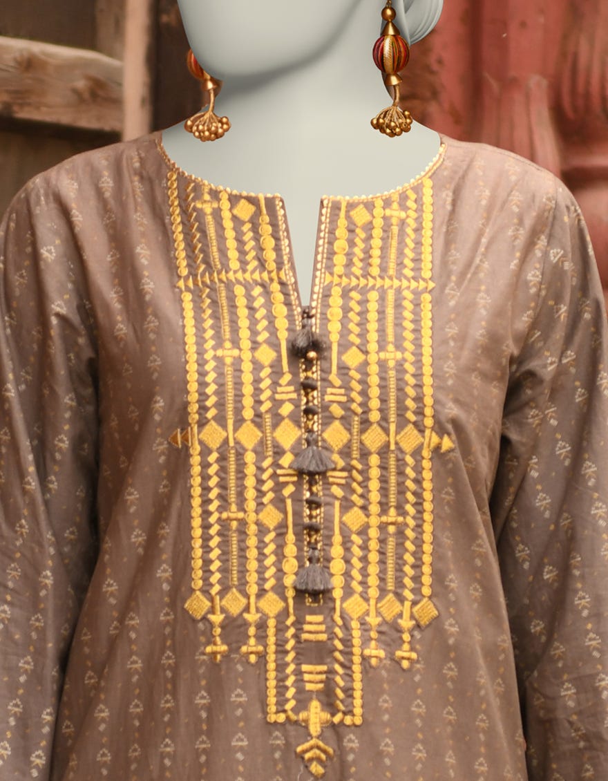 GREY LAWN EMBROIDERED 2PC STITCHED | JLAWN-S-JST-25-2004