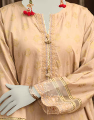 BEIGE LAWN EMBROIDERED 2PC STITCHED | JLAWN-S-JST-25-2009