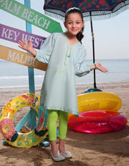 BLUE LAWN EMBROIDERED KURTI | JGLK-S-JGS-25-2508