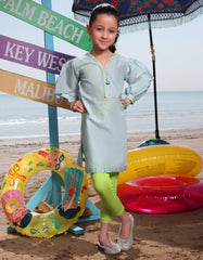 BLUE LAWN EMBROIDERED KURTI | JGLK-S-JGS-25-2508