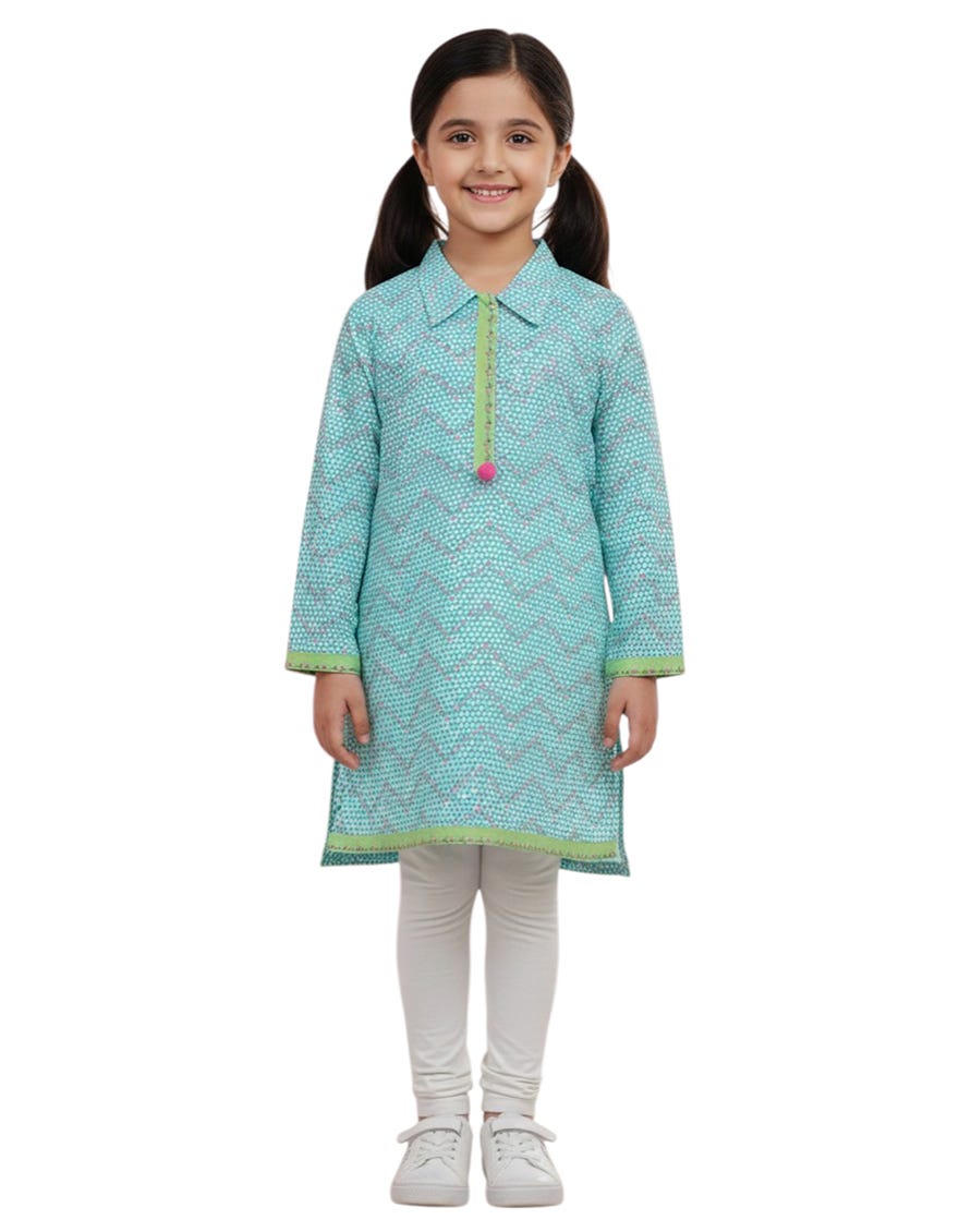 GREEN LAWN PRINTED KURTI