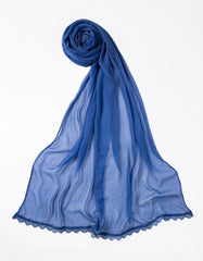 BLUE IMPURE CHIFFON DUPATTA