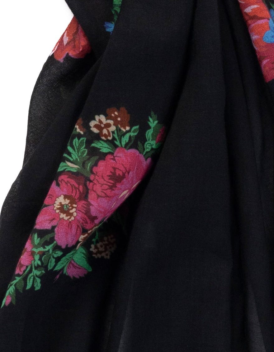 BLACK LAWN PRINTED DUPATTA