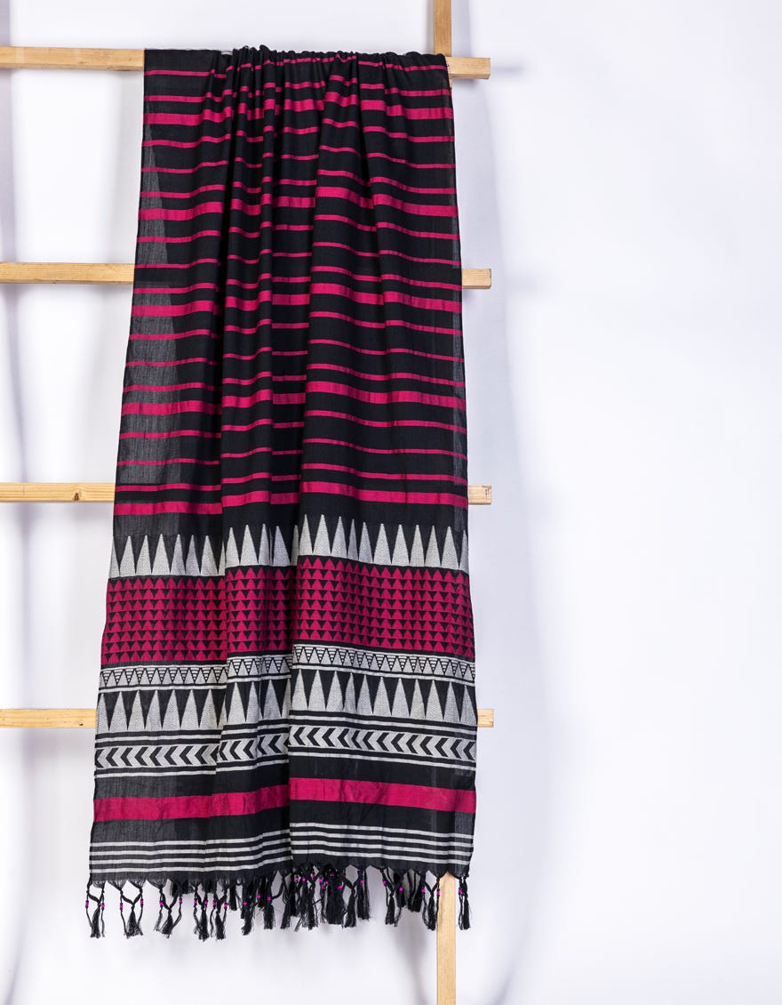 BLACK JACQUARD DUPATTA