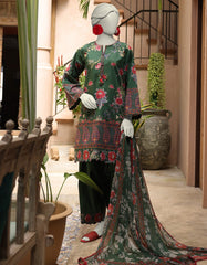 MULTICOLOR LAWN PRINTED UNSTITCHED 3PC | JLAWN-S-25-3007