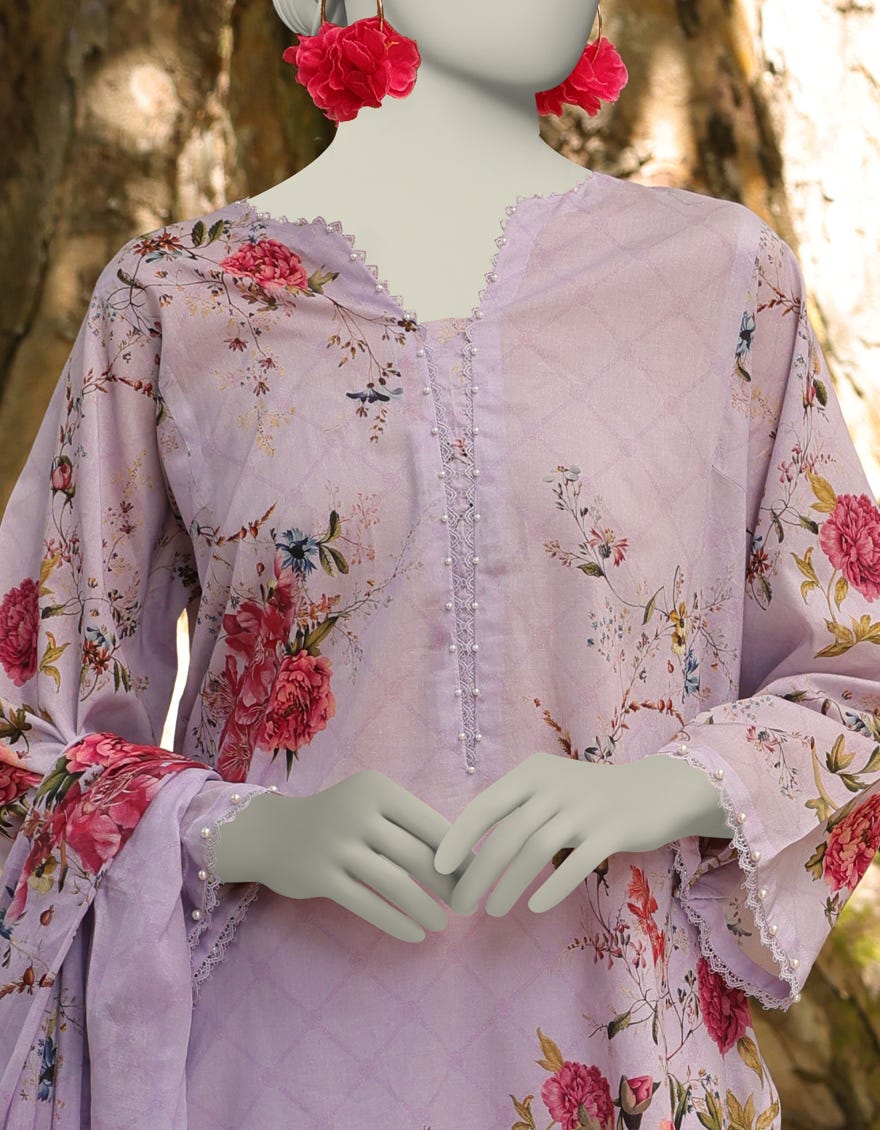 MULTICOLOR LAWN PRINTED UNSTITCHED 3PC | JLAWN-S-25-3047