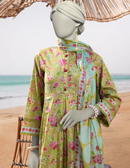 GREEN LAWN PRINTED UNSTITCHED 3PC | JLAWN-S-25-3049