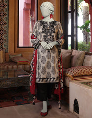 BLACK LAWN EMBROIDERED UNSTITCHED 3PC | JLAWN-S-25-3057