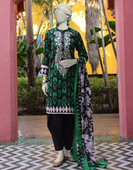 BLACK LAWN EMBROIDERED UNSTITCHED 3PC | JLAWN-S-25-3063